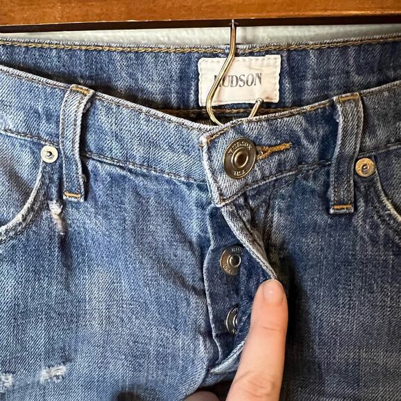 Hudson Cutoff Button Fly Denim Jean Shorts Size 26 - Picture 3 of 4